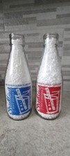 2 x Sparkling Drinks Advert - B & M Dairies -Red + Blue - 1Pint Milk Bottle