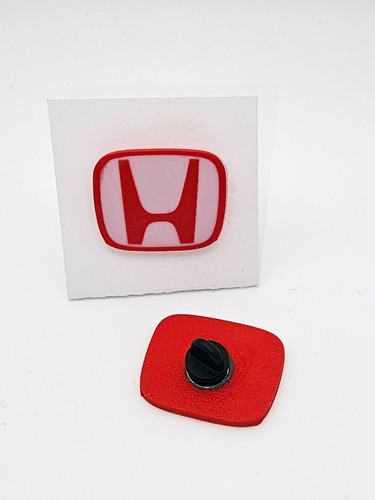 Honda logo print pin badge - 3d,