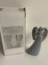 Christmas Silver Diamanté Angel ornament decoration