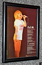 BLONDIE band A4 FRAMED call me 1980 SINGLE original promo art song poster