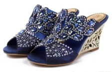 Womans Royal Blue Rhinestone