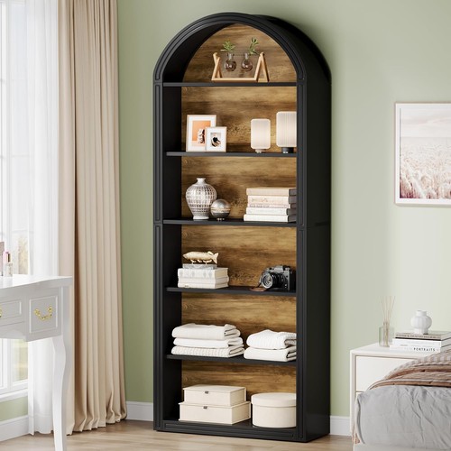 Tier black arched - 6-tier, bookshelf