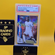 Vini Jr Topps Chrome UCL 19-20 Blue Refractor Real Madrid Brazil /150 PSA 9