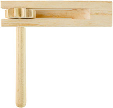 A-Star Handheld Wooden Football Ratchet Spinning Rattle