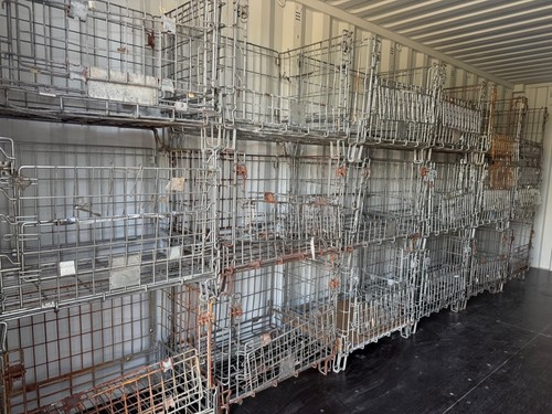 Folding metal stacking storage - folding,