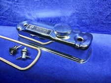 CLASSIC MINI CHROME ROCKER COVER WITH JOHN COOPER DECAL T BARS AND ROCKER GASKET