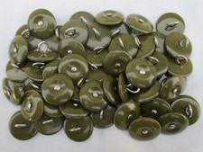 50x WW2 UK Army:"DENIM BATTLEDRESS BLOUSE BUTTONS" (19mm, Army BD, ATS Overalls)