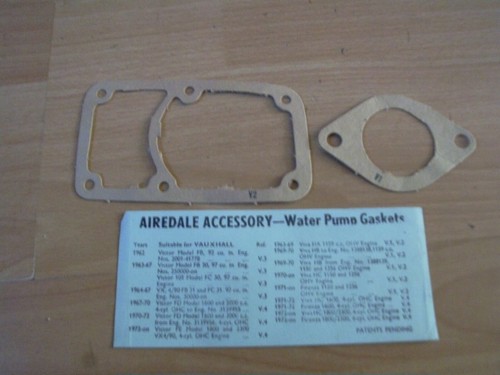 Pair water pump gaskets - pair,