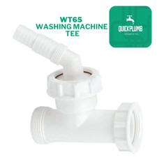 Polypipe WT65 Waste Condensate Multi-fit Washing Machine Swept Tee 40mm White