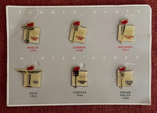 Olympic Games Torch Pins Set