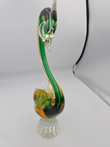 Handcrafted art glass swan - handcrafted,