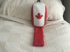 Canadian Golf Driver (1-Wood) Golf Head Cover - Red/White & Maple Leaf.