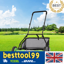 Adjustable Height Lawn Mower Manual Reel Push Walk Behind Four Wheeled 5-Blade