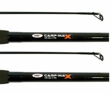 2 X BRAND NEW 12FT 2 PIECE CARP FISHING RODS NGT CARP MAX RODS 2.75 LB