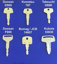 Mini Digger  Master Plant Key Set  Excavator Dumper Digger  + FAST FREE POST ! 