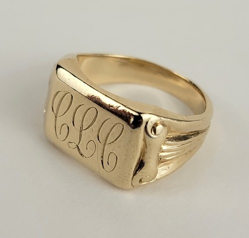 Vintage engraved 10k yellow - engraved,