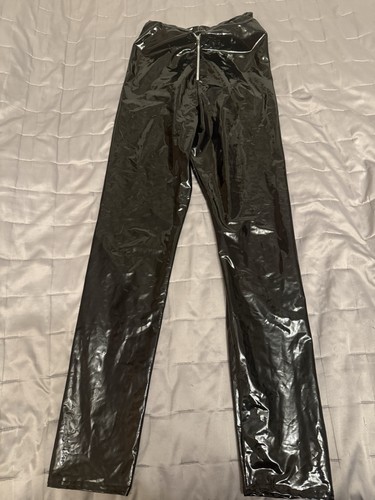 Women black pvc trousers - women’s,