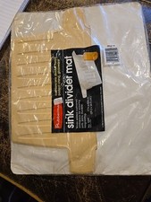 Vintage Rubbermaid 1297 Twin Sink Divider Rubber Mat 1983 NOS 11.5x13.75 Almond