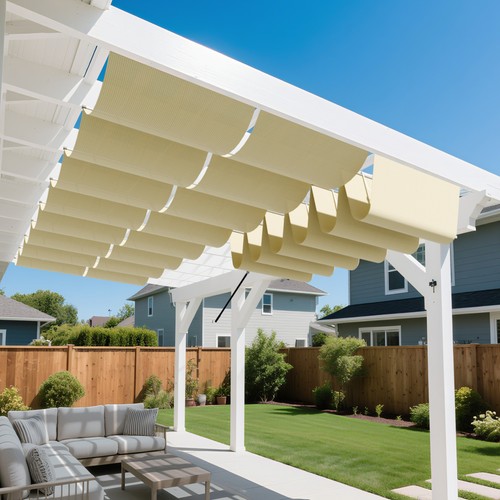 Retractable pergola canopy - retractable,