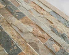 CUT SAMPLE 10x12cm Split Face Slate Stone Effect Porcelain Feature Wall Tiles