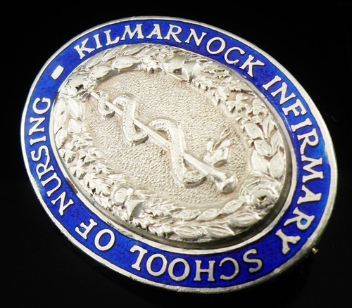 Sterling silver nursing - silver, badge