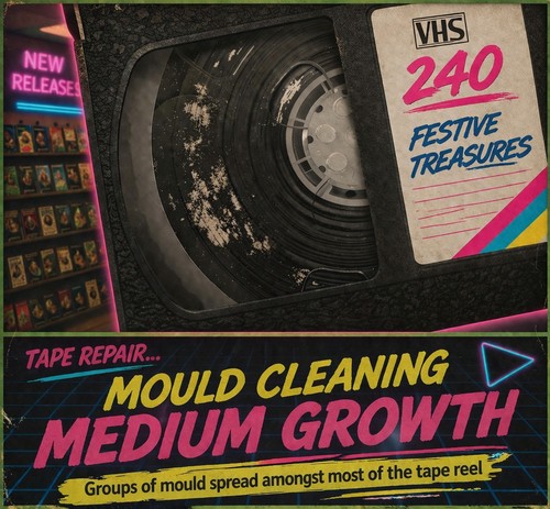 Video tape mould cleaning - tape,