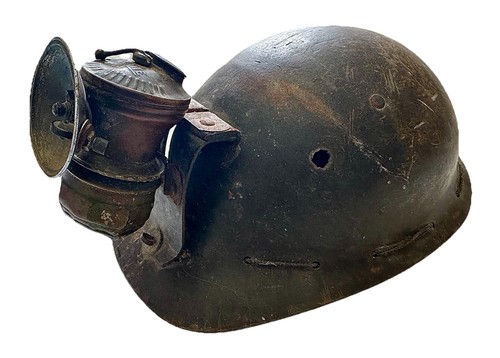 Vintage antique miners helmet - vintage,
