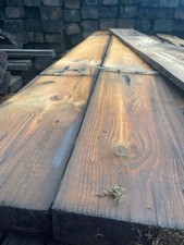 GENUINE RECLAIMED SLEEPERS OAK HARDWOOD TREATED 75mm  x 250mm x 2.6m
