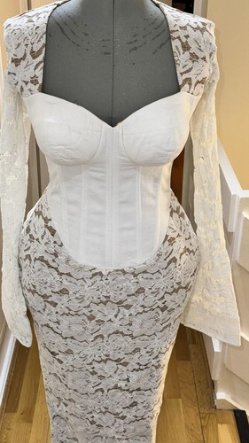 African lace long dress - long,