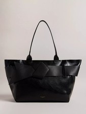 Ted Baker Jimma Large Knot Bow Faux leather Tote Bag - Black (Used/Good) B+