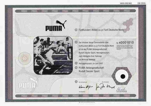 Puma rudolf dassler - dassler, 1997