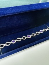 Paj amethyst link - amethyst, silver