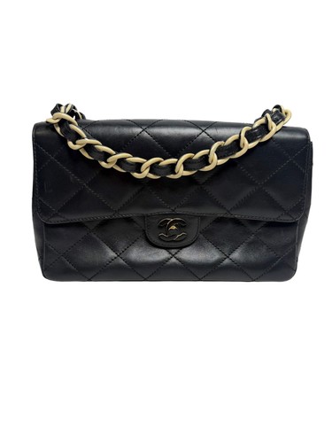 Chanel black quilted leather - chanel,