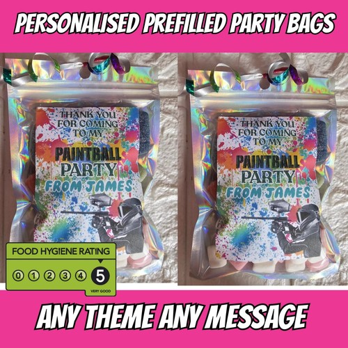 Paintball themed party bag - paintball,