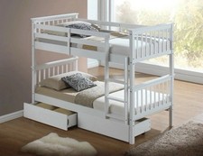 Bunk Bed with Storage Drawers - 3ft Single Available In White And In Beech