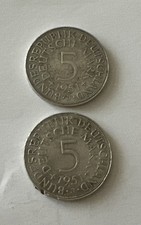 Two German 5 Deutsche Mark