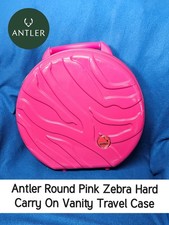 Antler Round Pink Zebra Hard