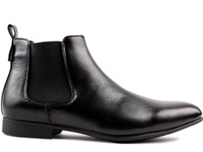 New Mens Lambretta Amberley Chelsea Boots Black Size UK 12