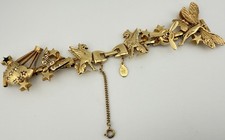 KIRKS FOLLY GOLDTONE RHINESTONE FLYING THEME WATCH BAND *NO WATCH INCLUDED K135B