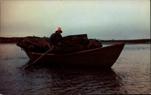 Maine lobsterman dory - me,