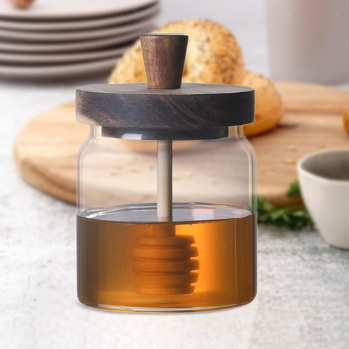 Honey jar with - and, lid,