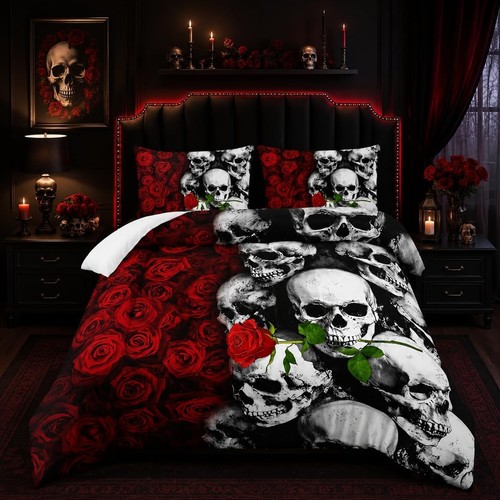 Skull bedding set - bedding,