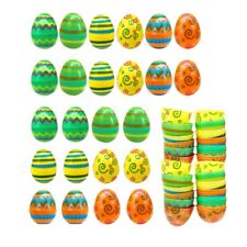12/24X Plastic Colorful Filler Eggs Easter Egg Hunt Hollow Childrens Gift Game