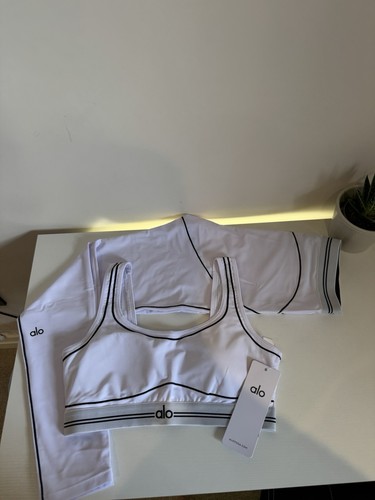 Alo yoga set white size - alo,