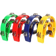 4 Pack Half Moon Tambourine