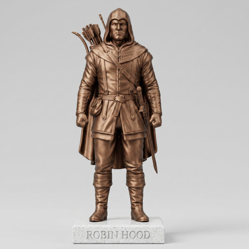 Robin hood statue - robin, bronze