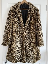Fabulous faux fur leopard print swing coat
