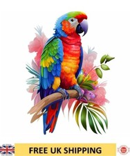 Parrot Iron On Transfer Decal Sticker Patch Colorful Bird T Shirts Jackets Totes