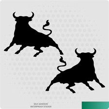 2 x Spanish Bull Black Decal