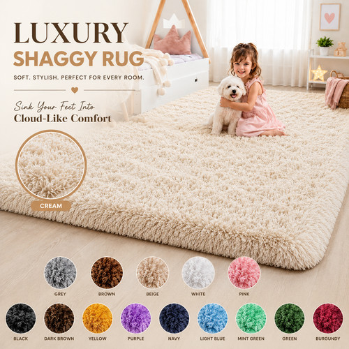 Thick large shaggy rugs - large,